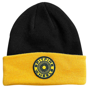 Spitfire - Classic 87 Swirl Patch Cuff Beanie Black/Gold.