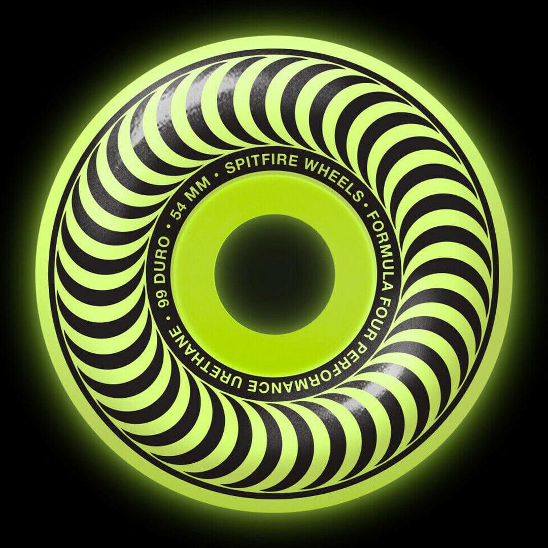Spitfire - F4 Glow In The Dark Classics 54MM 99A Skateboard Wheels.