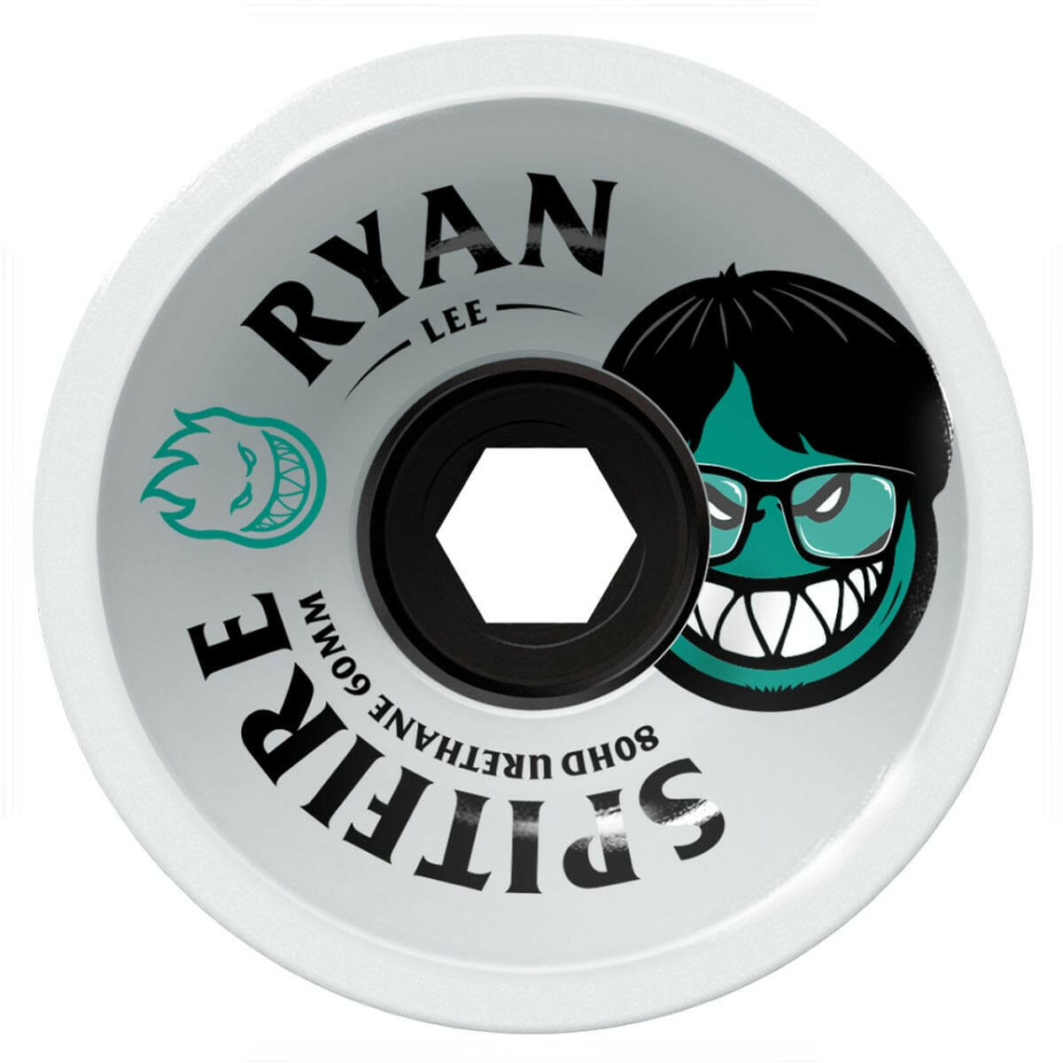 Spitfire - Ryan Lee Burn Squad Super Wide Clear 60MM 80HD Skateboard Wheels.