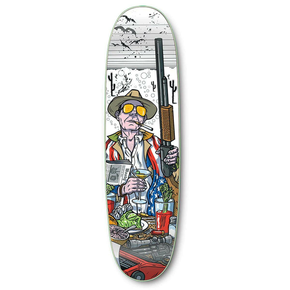 StrangeLove - Hunter S. Thompson Last Breakfast 9.0 Skateboard Deck.