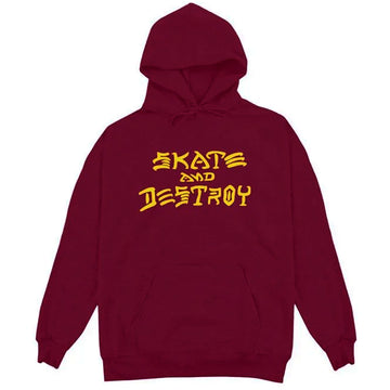 Thrasher - Skate & Destroy Hoodie Maroon.