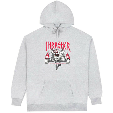 Thrasher - Toy Machine Monster-Gram Hoodie Ash Grey.