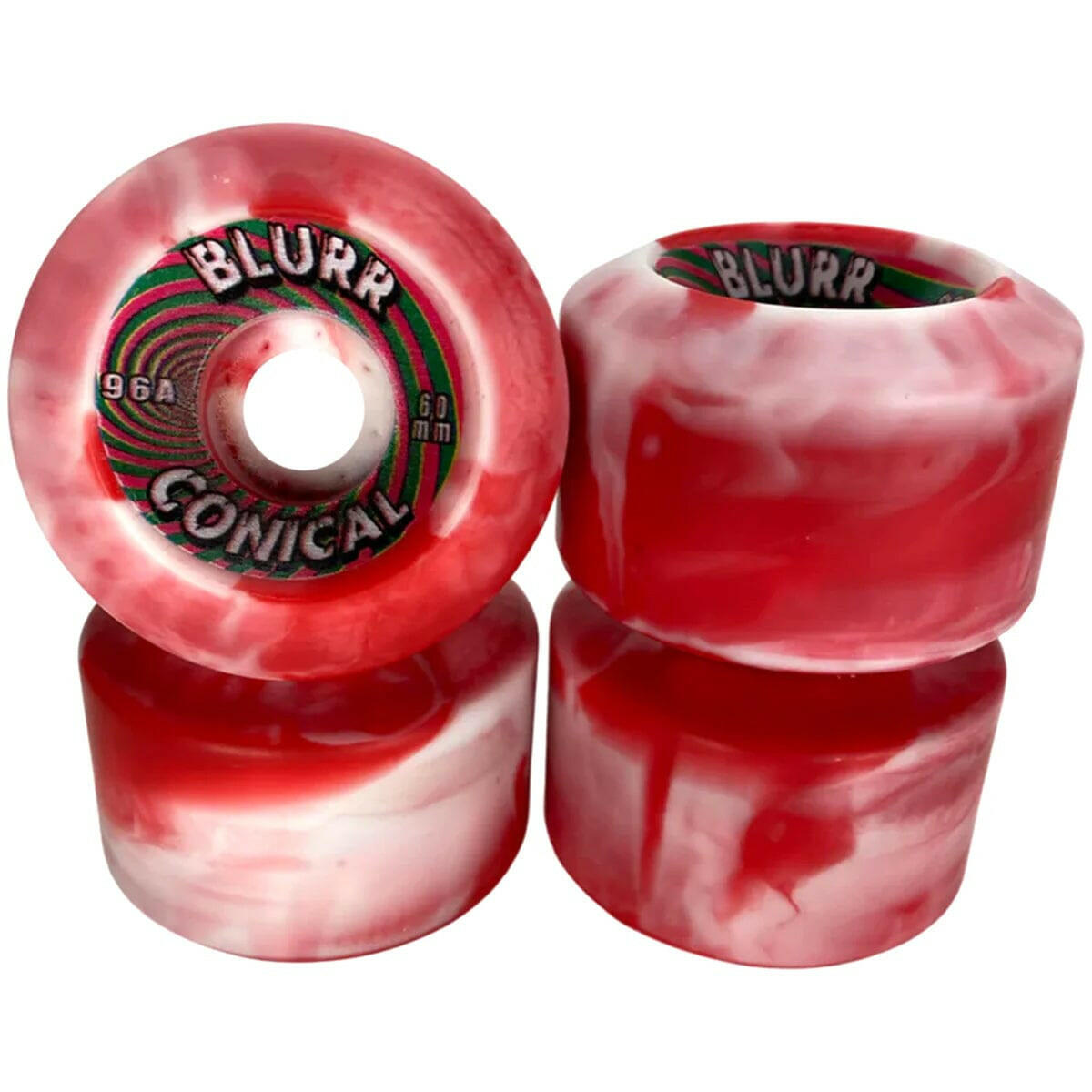 Vision - Blurr Swirl Reissue 60MM 96A Skateboard Wheels.