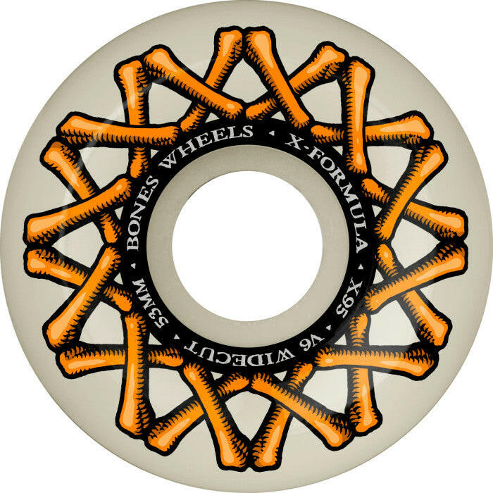 Bones - XF 53MM 95A V6 Widecut Skateboard Wheels.