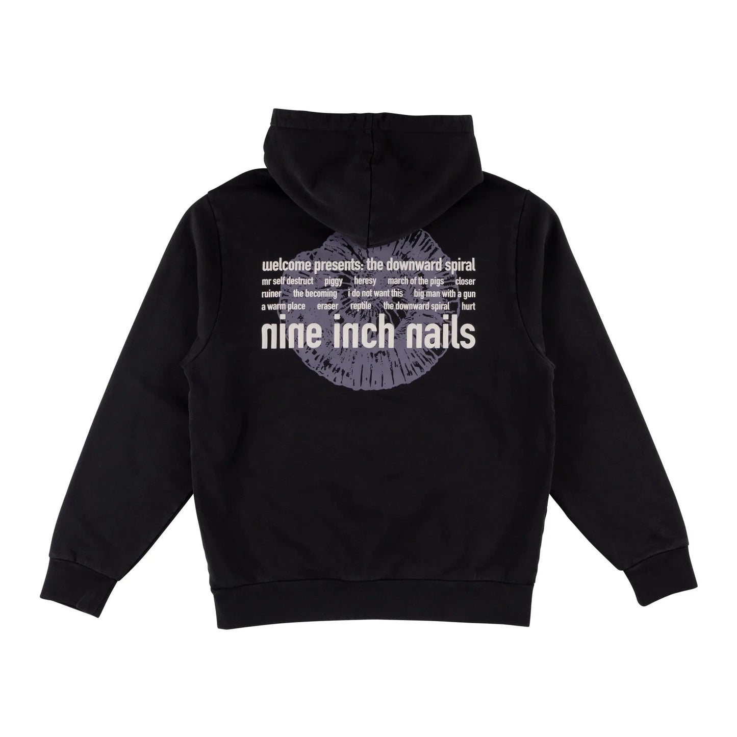 Welcome - X Nine Inch Nails Eraser Puff Print Hoodie Black.