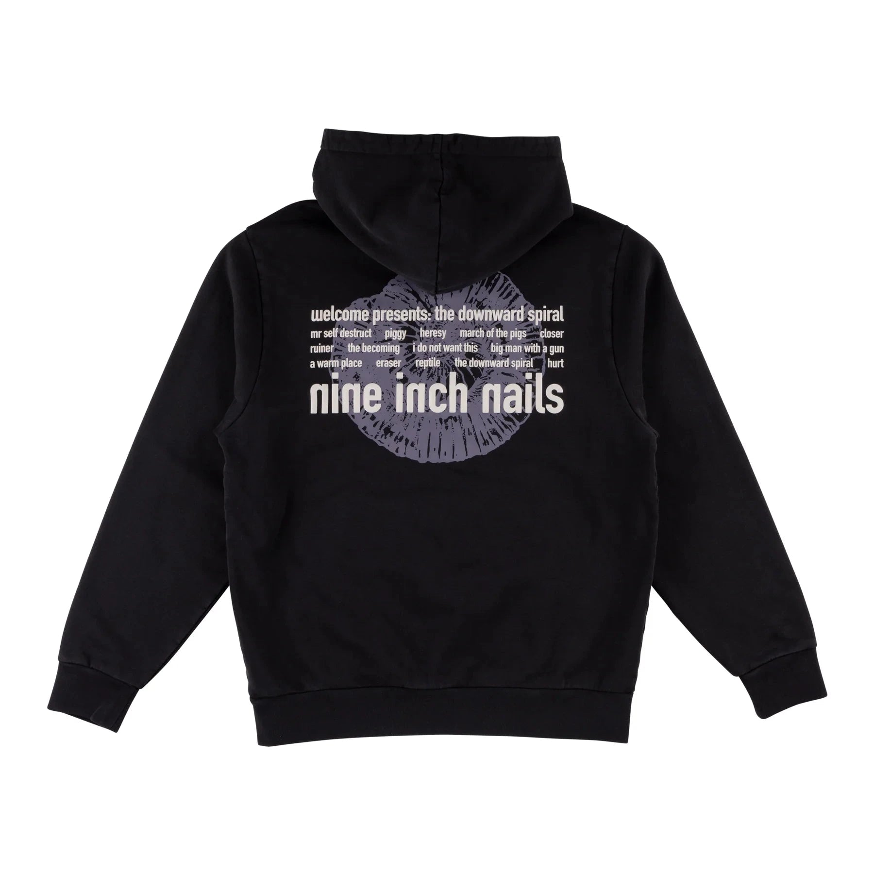 Welcome - X Nine Inch Nails Eraser Puff Print Hoodie Black.