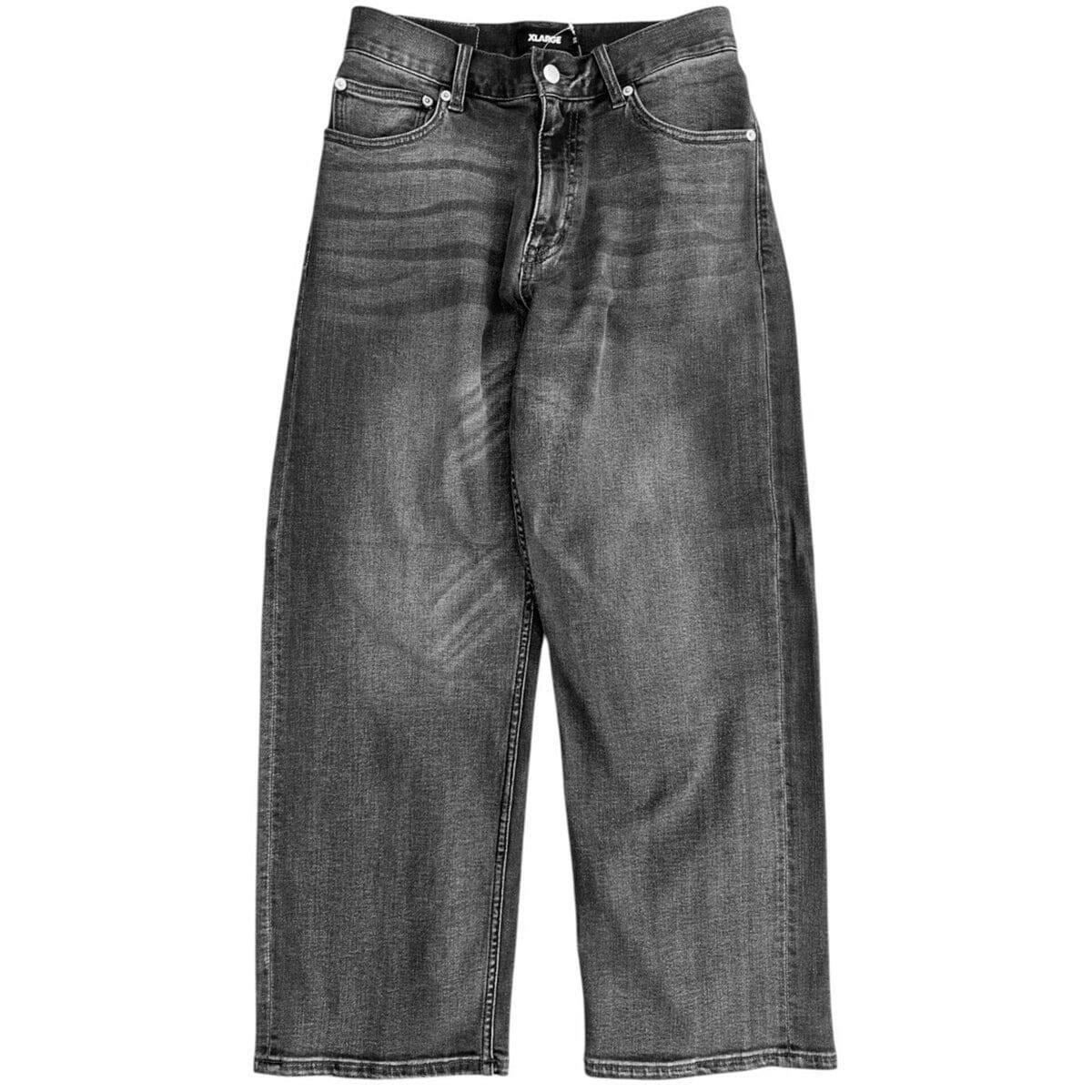 XLarge - Baggy Stretch Denim Pants Washed Black.