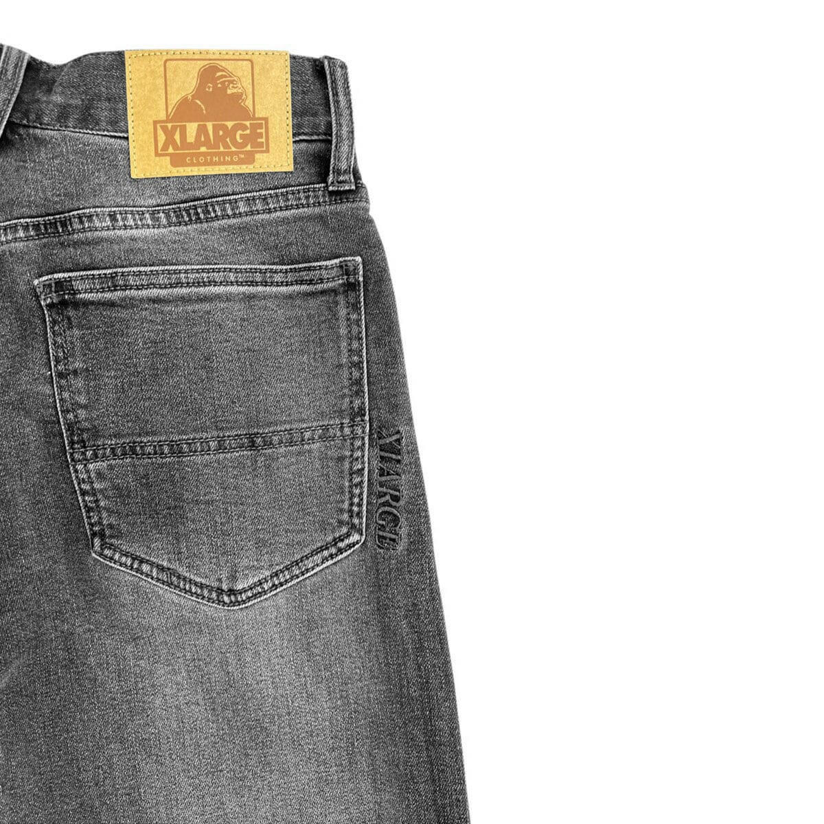 XLarge - Baggy Stretch Denim Pants Washed Black.