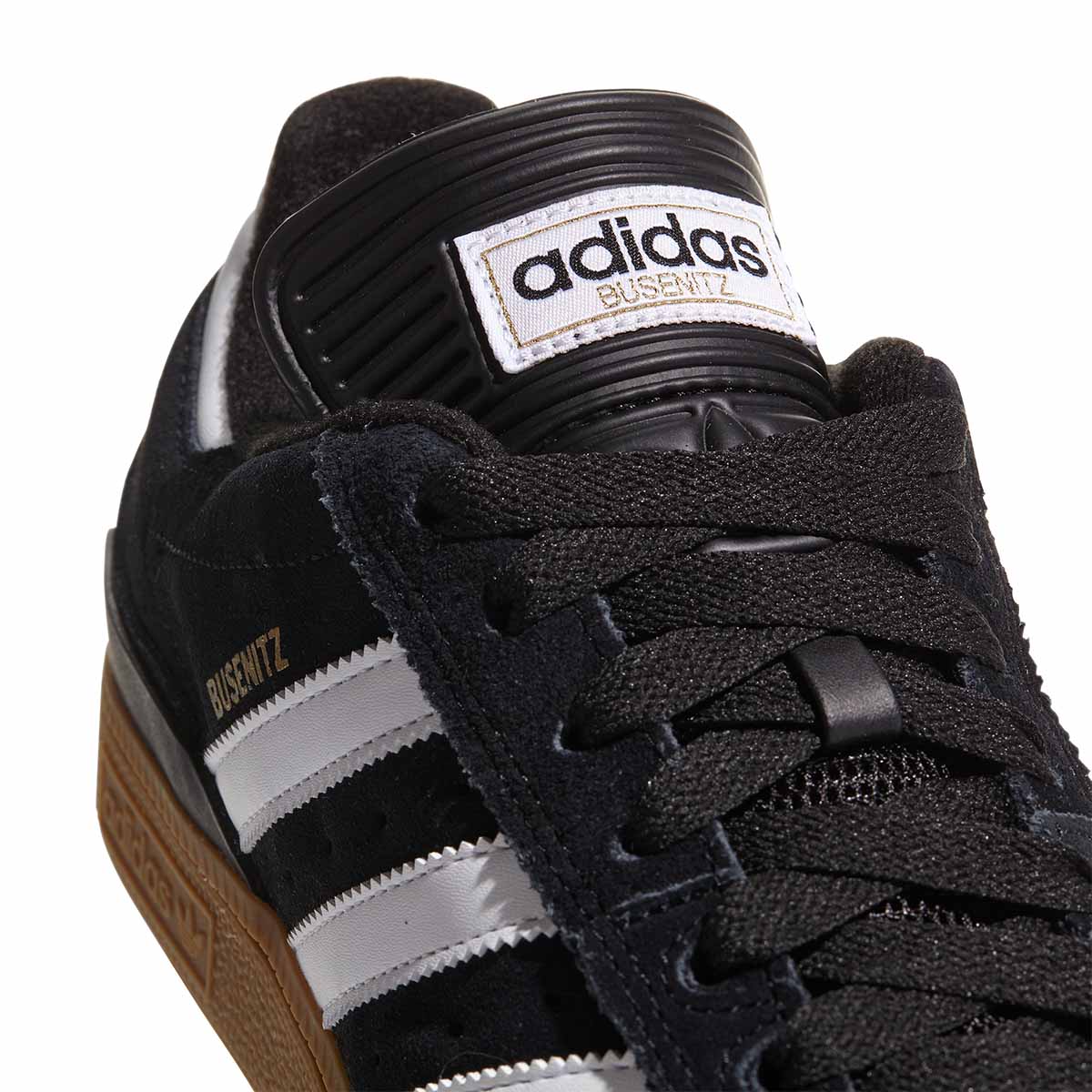 Adidas Busenitz Shoes Black/White/Gum Tongue