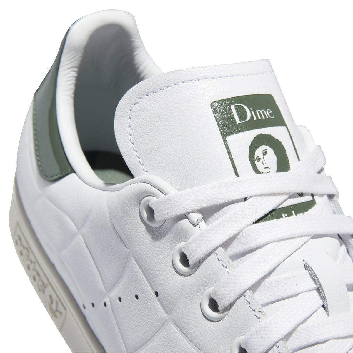 Adidas - Dime Stan Smith Shoes Cloud White/Collegiate Green/Green Oxide.