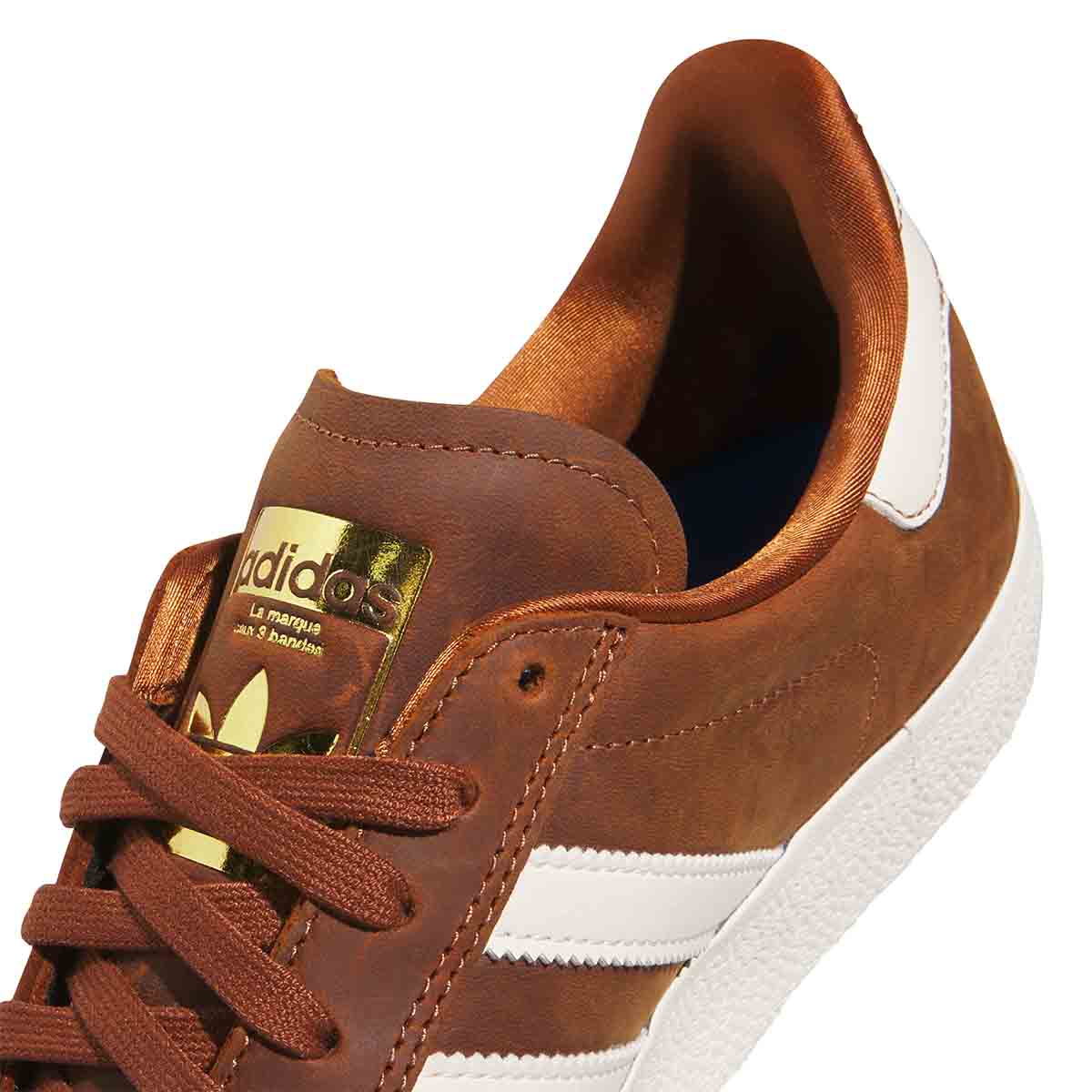 Adidas Gazelle Adv Shoes Dusky Bronze/Chalk White Detail
