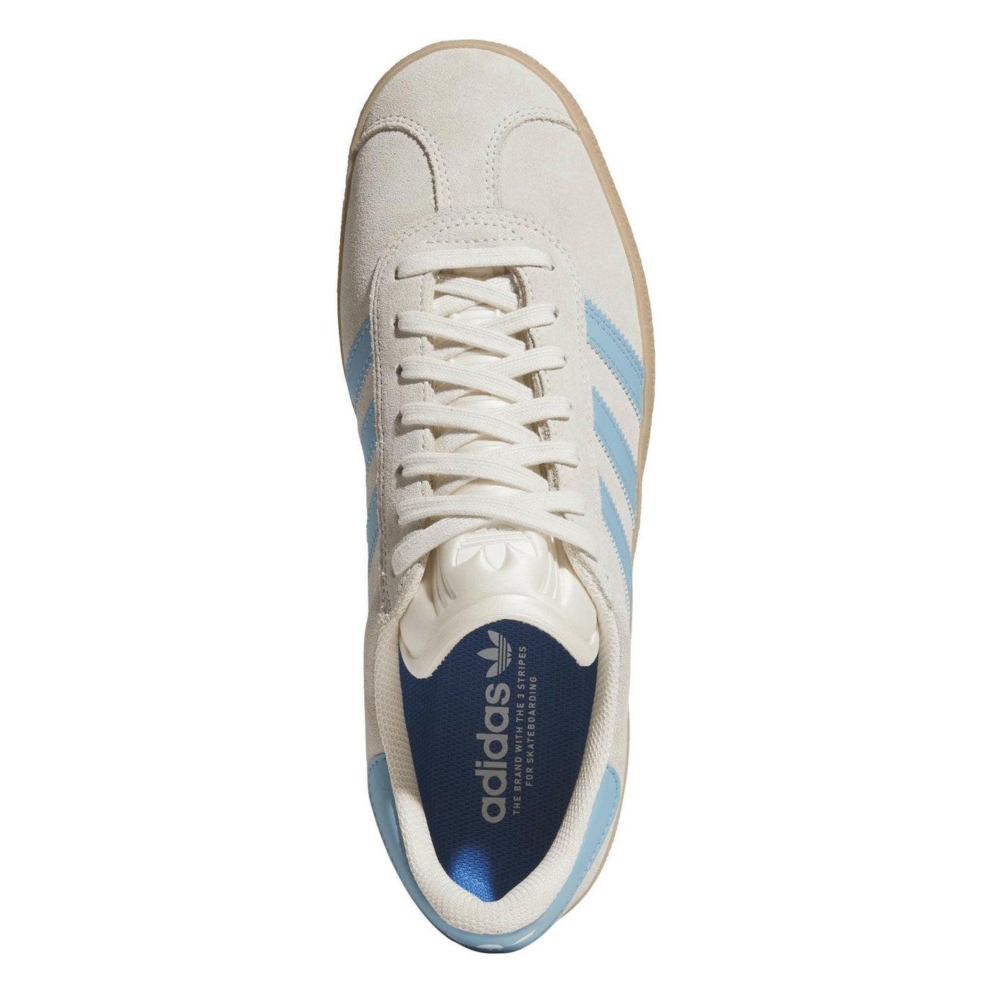 Adidas - Gazelle Adv Shoes White/Blue/Gum.