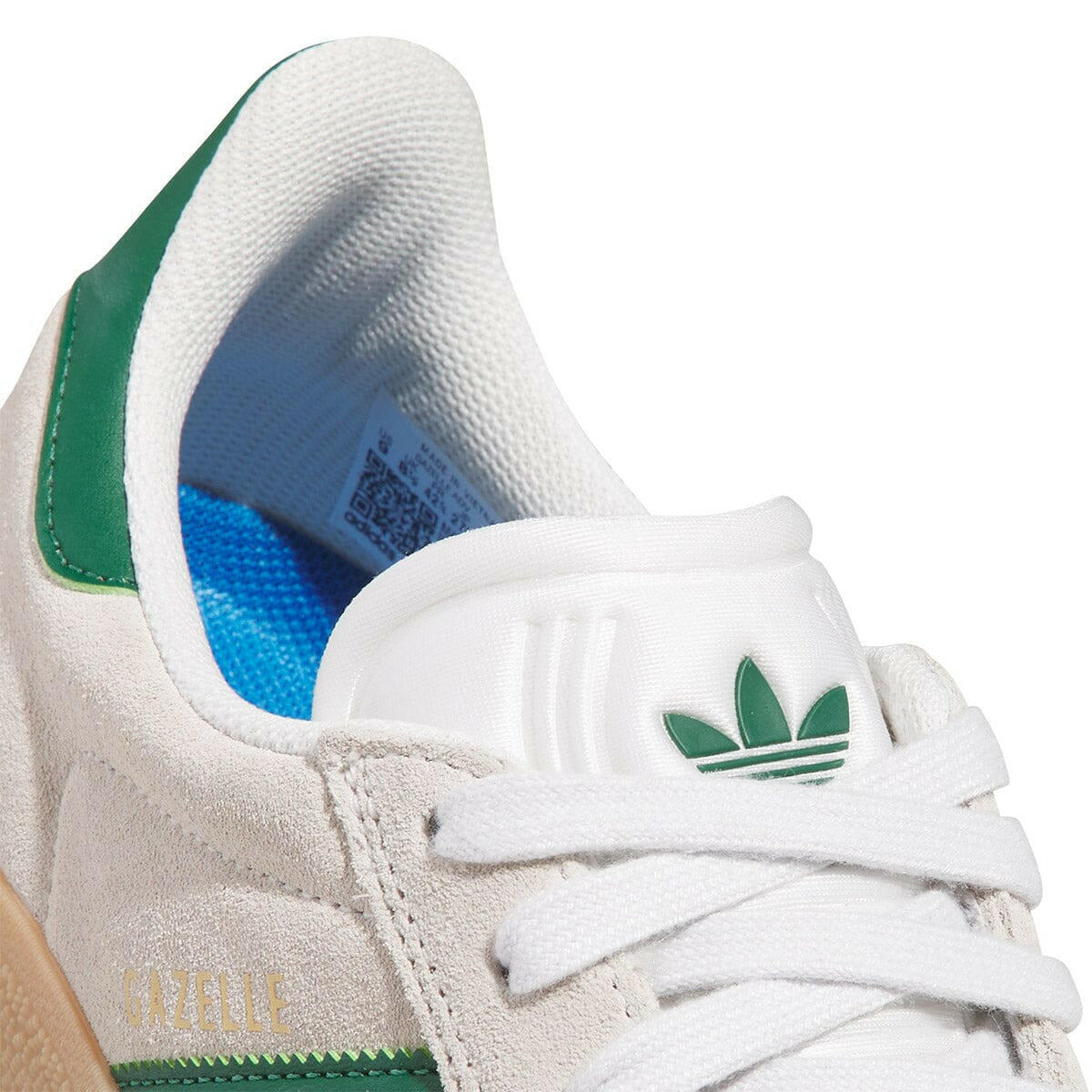 Adidas - Gazelle Adv Shoes White/Green/Gum.
