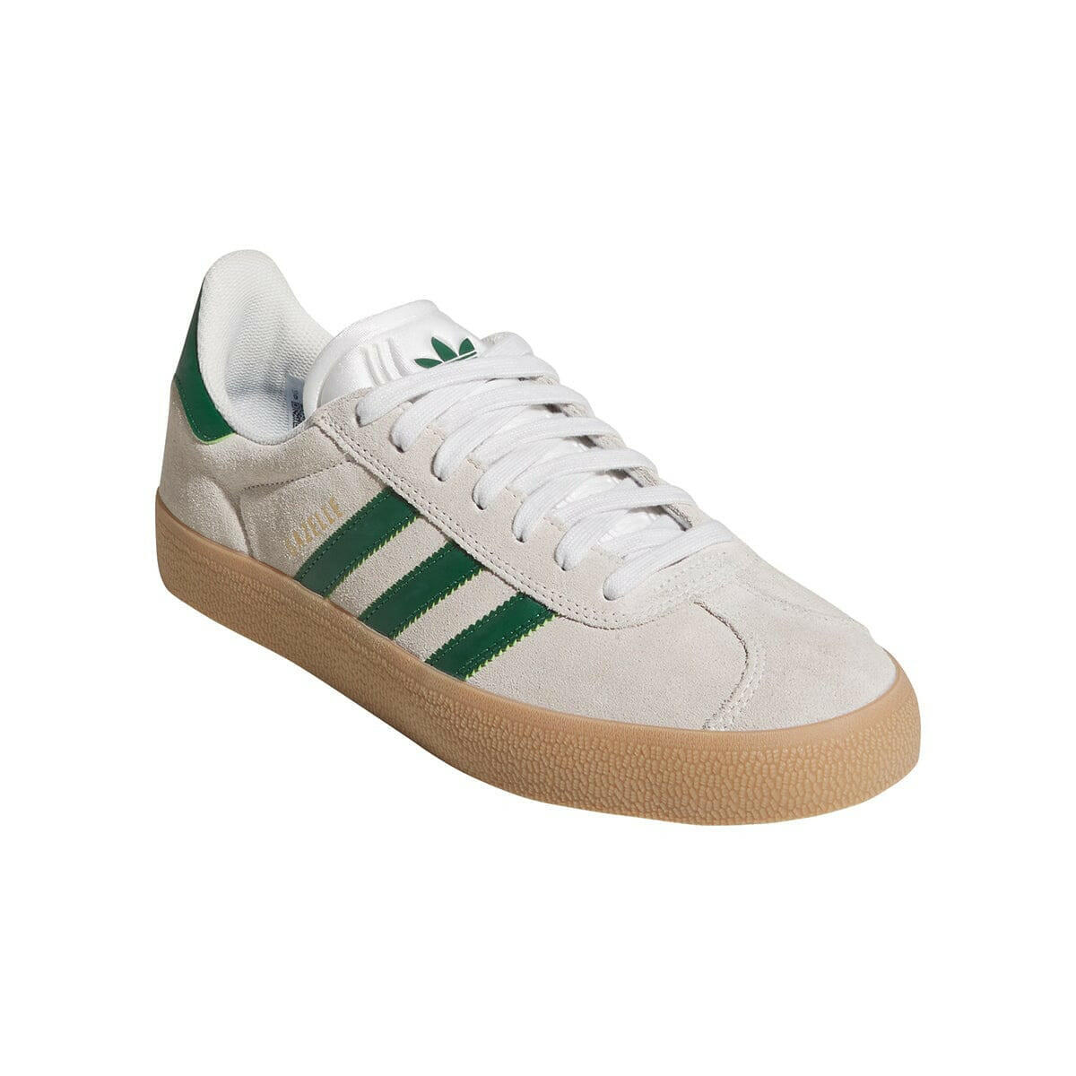 Adidas - Gazelle Adv Shoes White/Green/Gum.