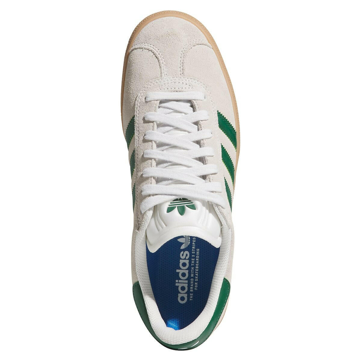 Adidas - Gazelle Adv Shoes White/Green/Gum.