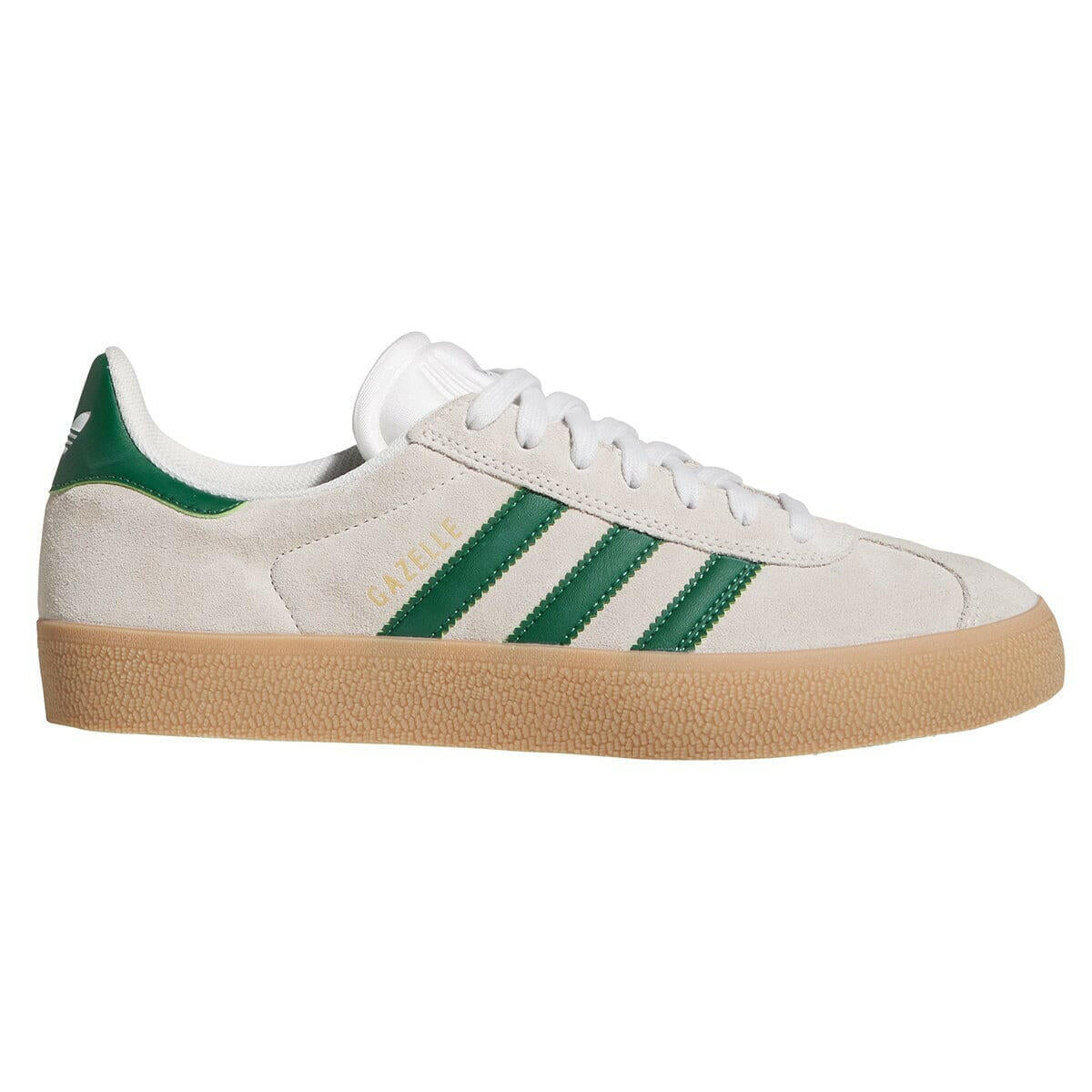 Adidas - Gazelle Adv Shoes White/Green/Gum.