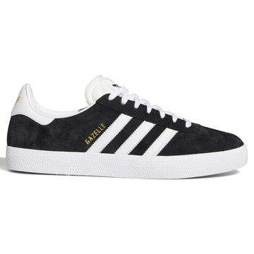 Adidas - Gazelle Adv Shoes Black/White/Gold.