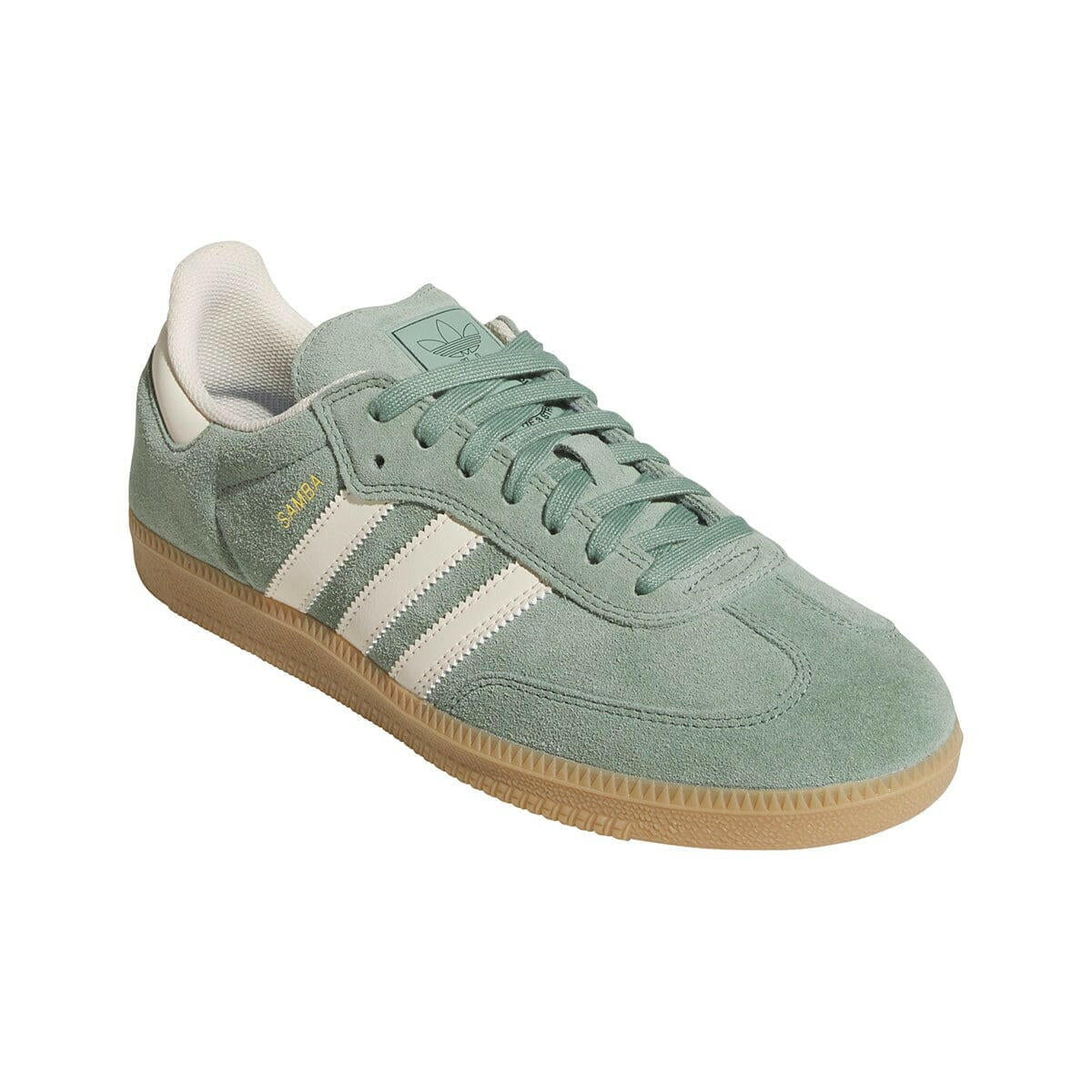 Adidas - Samba Adv Shoes Silver Green/White/Gold.