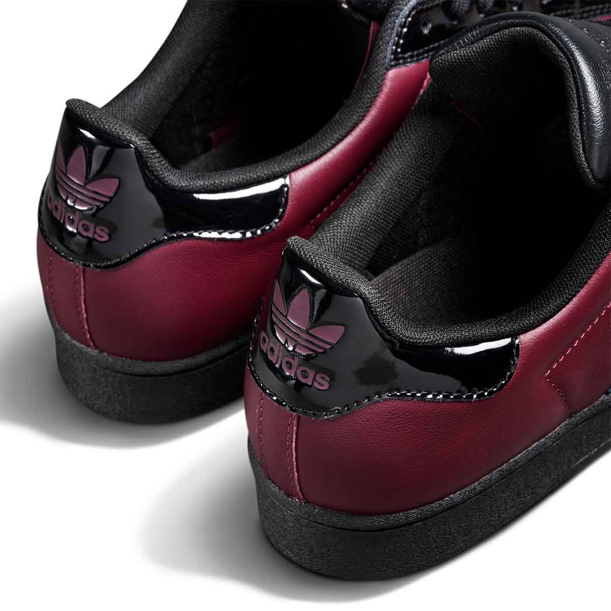 Adidas Superstar Adv X Marcos Shoes Maroon/Core Black Heel