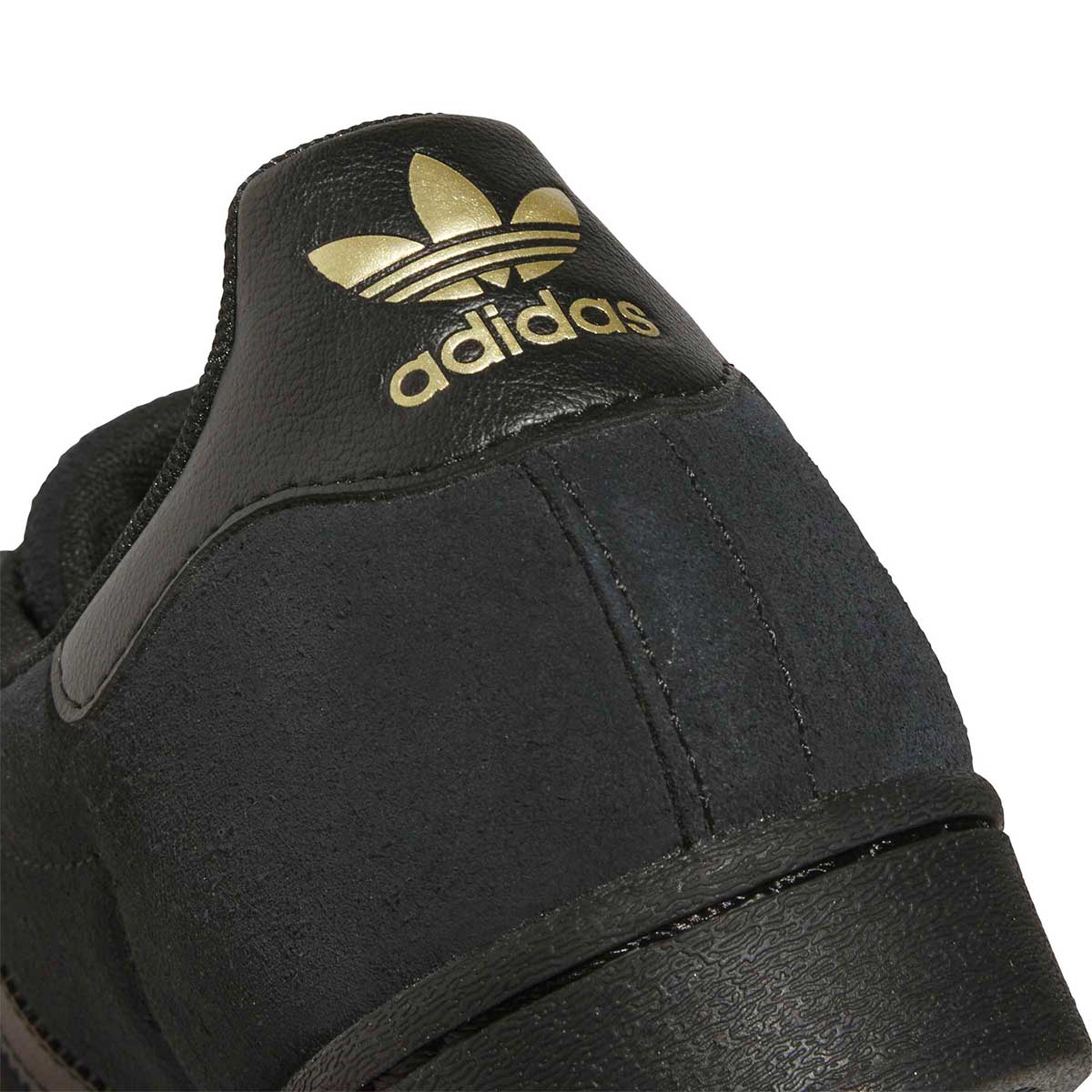 Adidas Superstar Adv Shoes Black/Black/Gold Heel