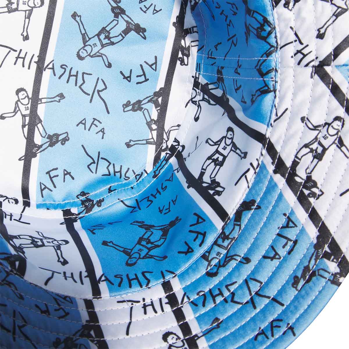 Adidas Thrasher X Argentina Bucket Hat Night Navy/Light Blue Inside Detail