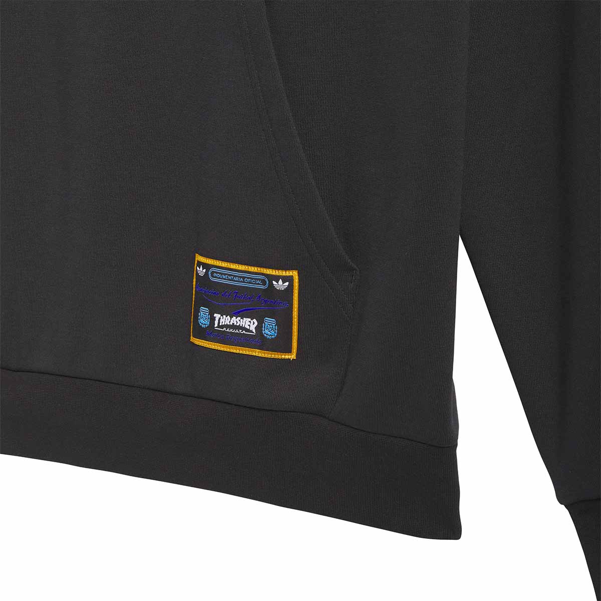 Adidas Thrasher X Argentina Hoodie Black Tag Detail