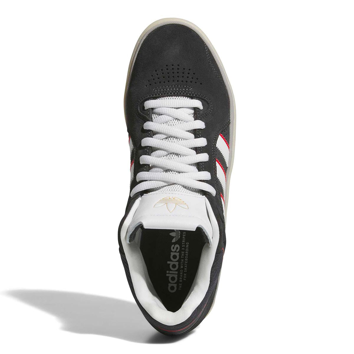 Adidas Tyshawn Shoes Carbon/White/Scarlet Top