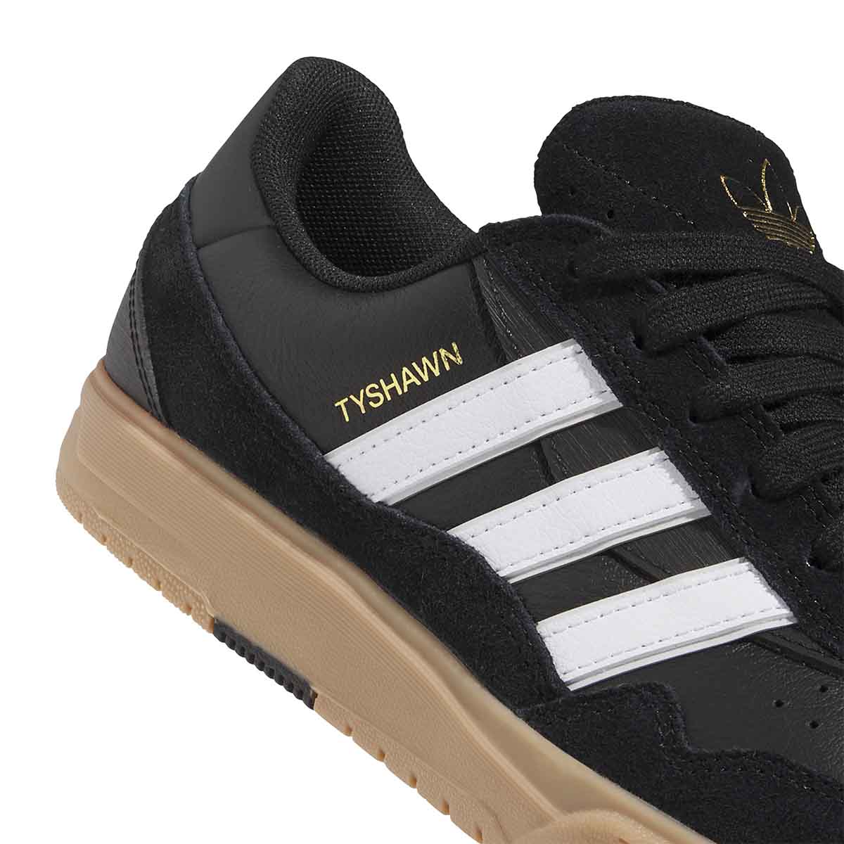 Adidas Tyshawn II Shoes Black/White/Gum Heel