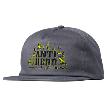 Anti Hero Antihieroglyphics Snapback Charcoal