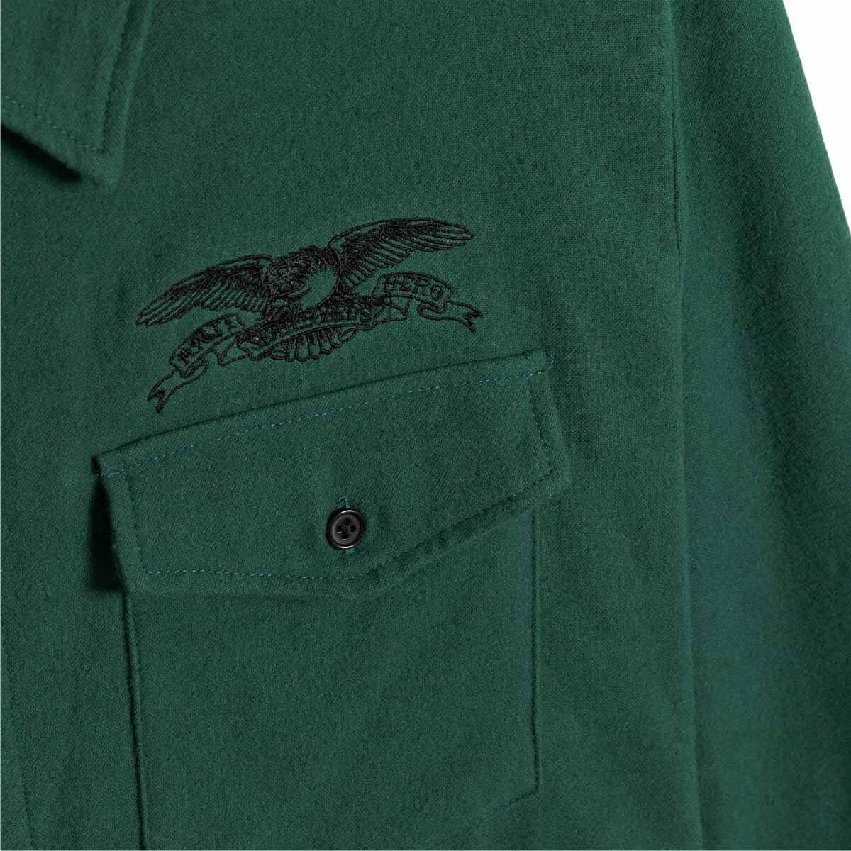 Anti Hero - Basic Eagle Flannel Dark Green.