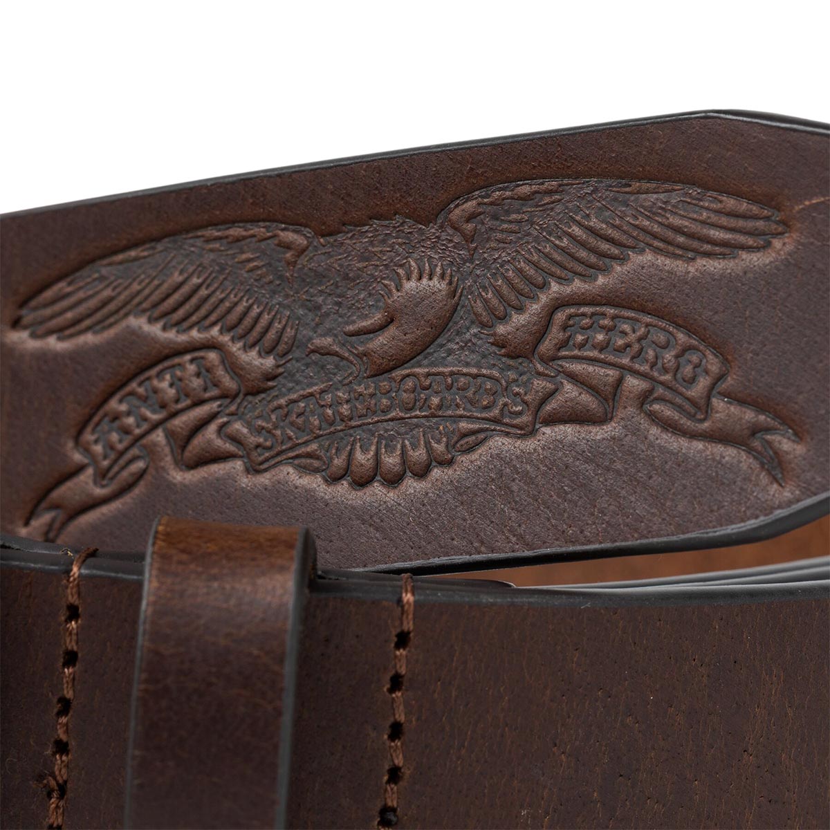Anti Hero - Basic Eagle Leather Belt Brown.