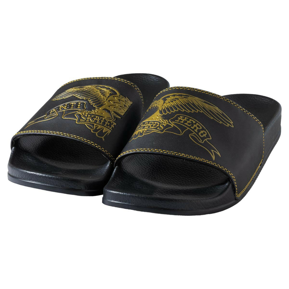 Anti Hero - Basic Eagle Slides Black/Gold.