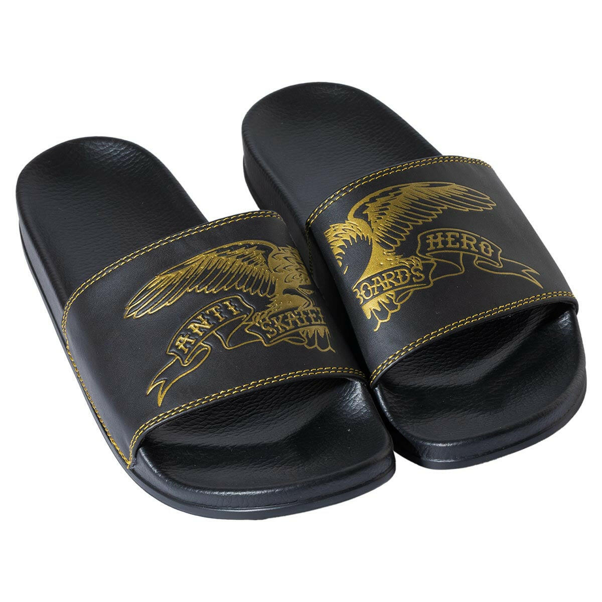 Anti Hero - Basic Eagle Slides Black/Gold.