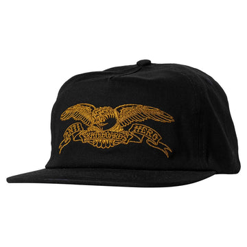 Anti Hero Basic Eagle Snapback Black/Gold Front