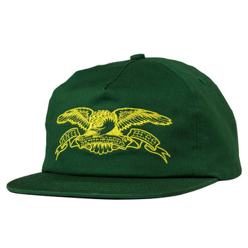 Anti Hero - Basic Eagle Snapback Dark Green/Yellow.