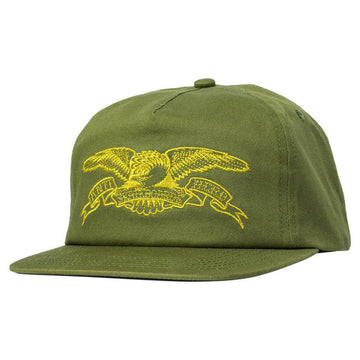 Anti Hero - Basic Eagle Snapback Olive/Yellow.