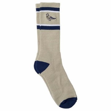 Anti Hero - Basic Pigeon Embroidered Socks Light Grey/Navy/White.