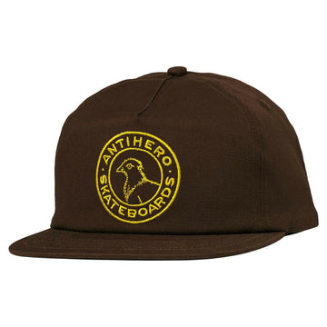 Anti Hero - Basic Pigeon Round Snapback Dark Brown.