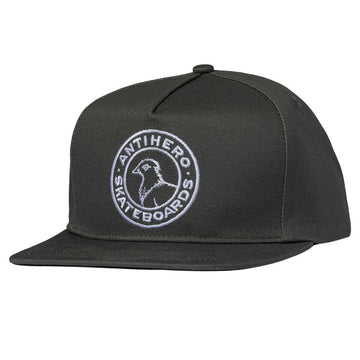 Anti Hero - Basic Pigeon Round Snapback Charcoal.