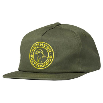 Anti Hero - Basic Pigeon Round Snapback Sage/Yellow.