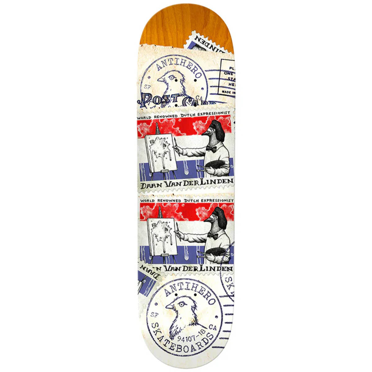Anti Hero Daan Postal 8.5 Skateboard Deck