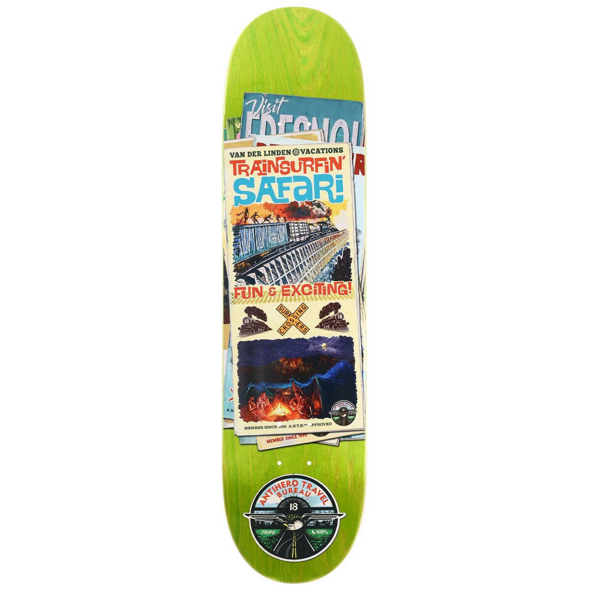 Anti Hero - Daan Der Linden Travel Bureau 8.06 Skateboard Deck.