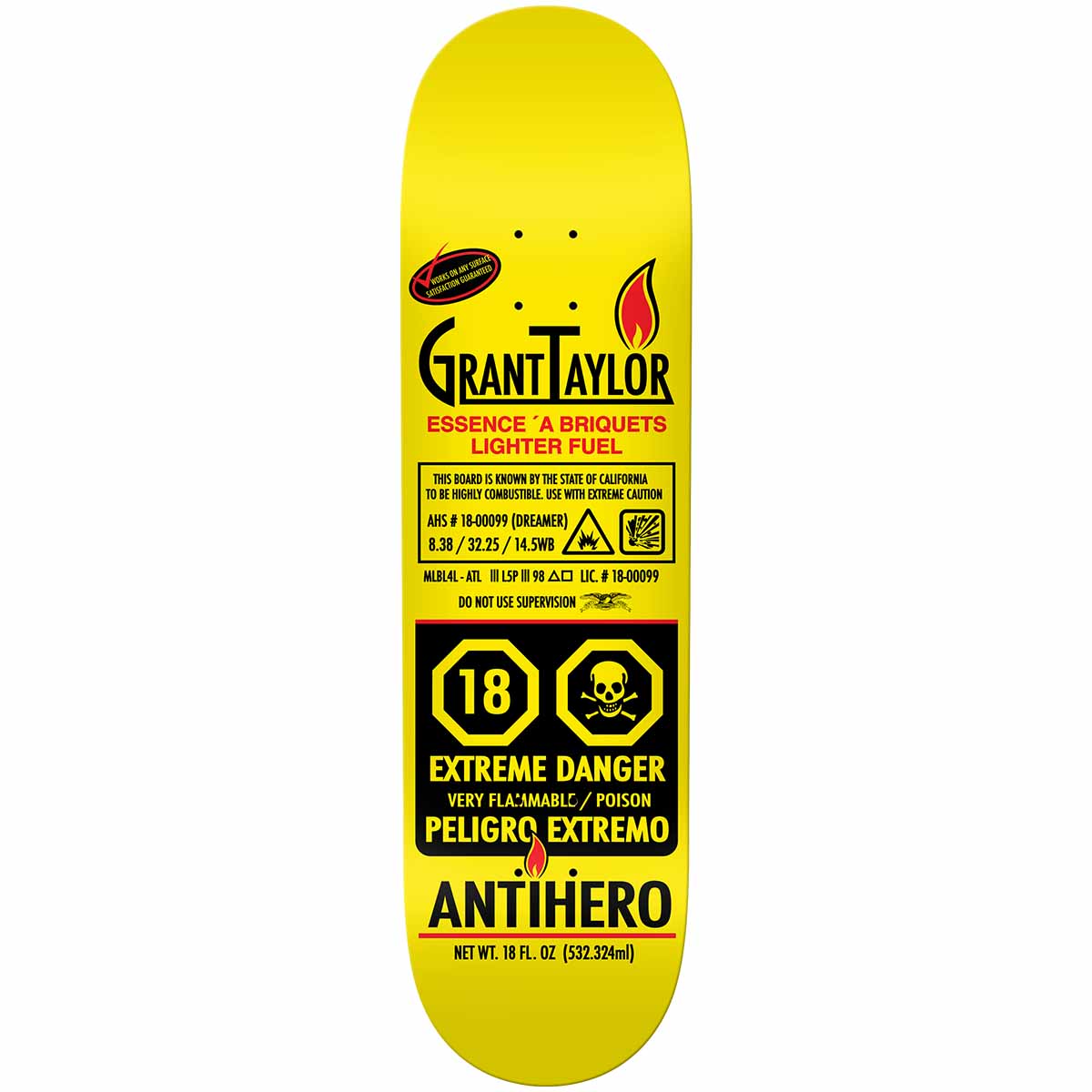 Anti Hero Grant Taylor Fueled Up 8.38 Skateboard Deck