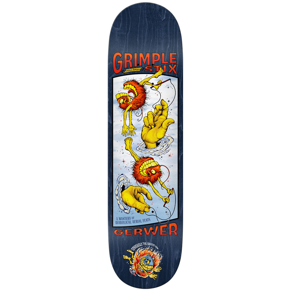 Anti Hero Frank Gerwer Grimplestix Obvious Greats 8.25 Skateboard Deck