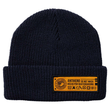 Anti Hero - Hecho Por Skate Cuff Beanie Navy.