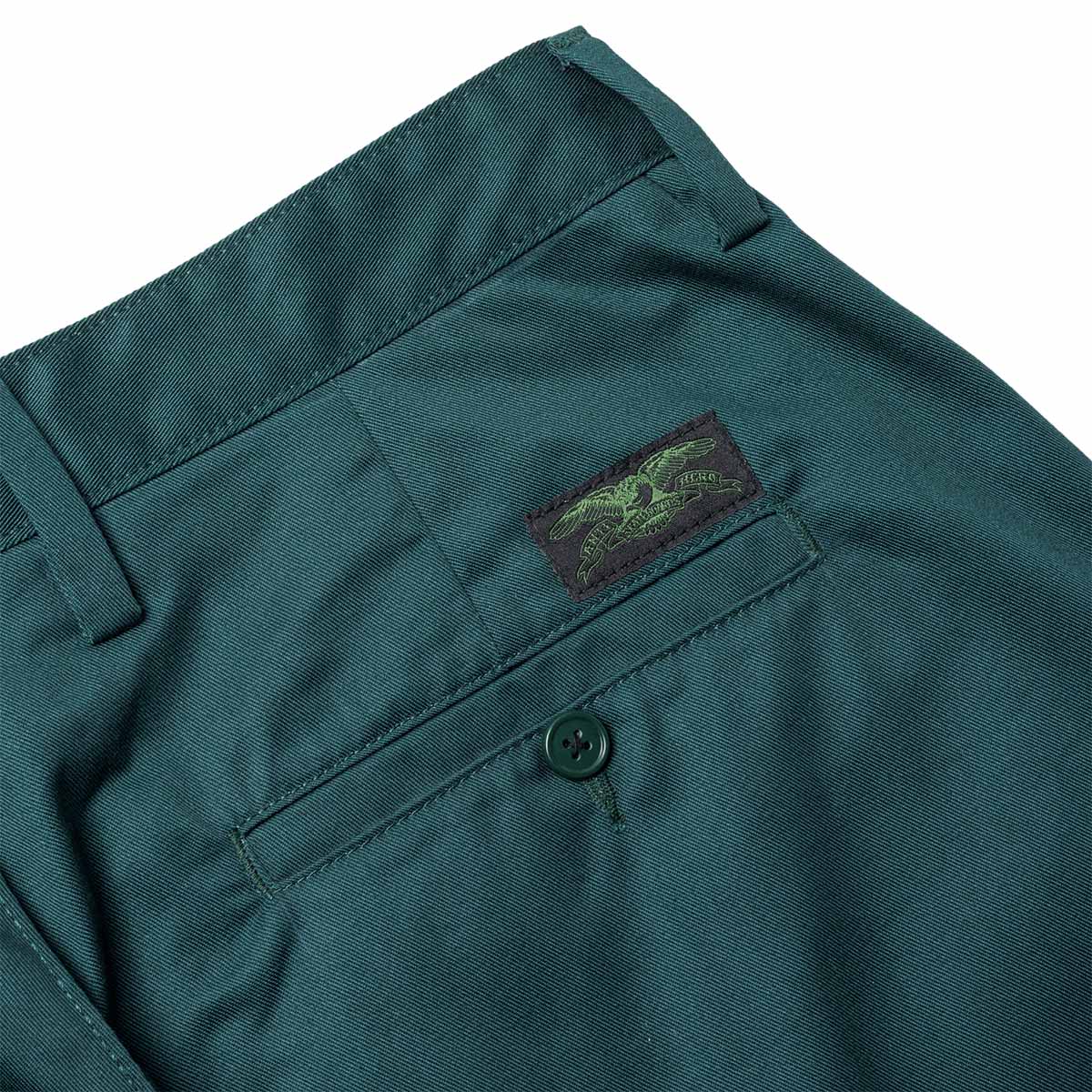 Anti Hero Hecho Por Skate Shorts Dark Green Detail