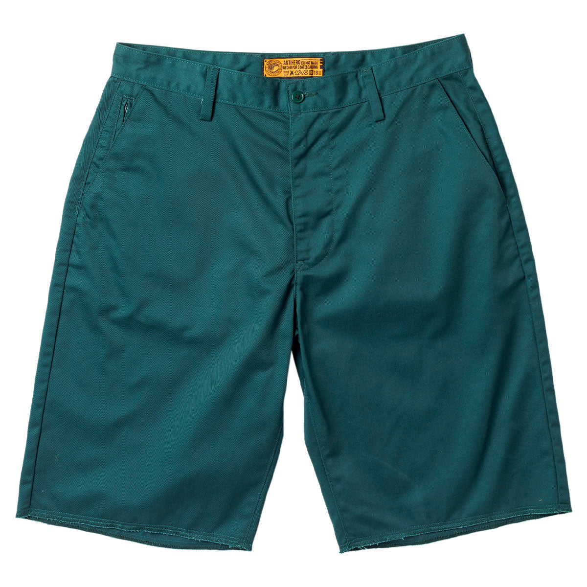 Anti Hero Hecho Por Skate Shorts Dark Green Front