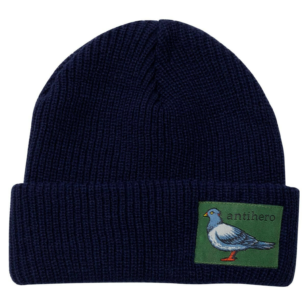 Anti Hero - Lil Pigeon Label Cuff Beanie Navy/Dark Green.