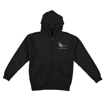 Anti Hero - Lil Pigeon Emb Zip Hoodie Black.