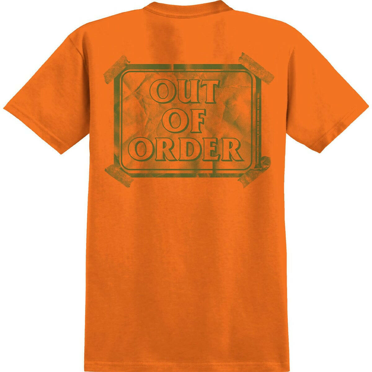 Anti Hero - Out Of Order Pocket Tee Orange.